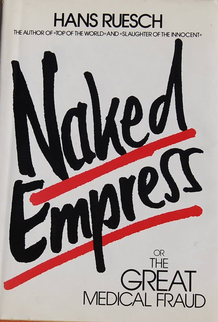 A book cover with the words " naked empress " written in red.