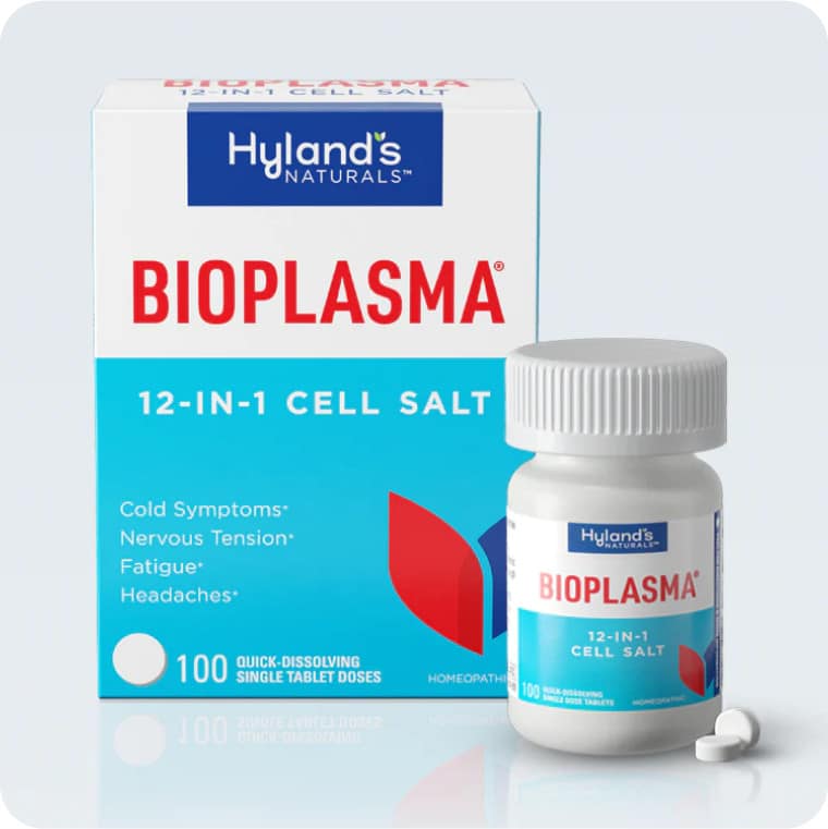 A box of bioplasma is next to a bottle.